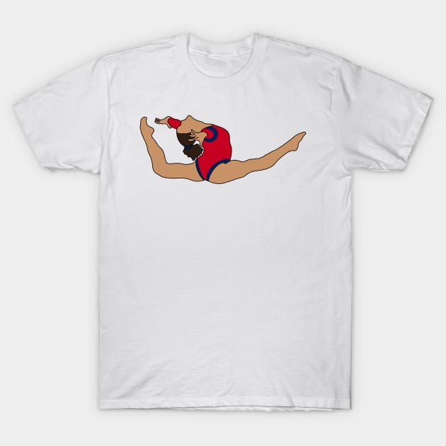 Laurie Hernandez Gymnastics Drawing T-Shirt by GrellenDraws